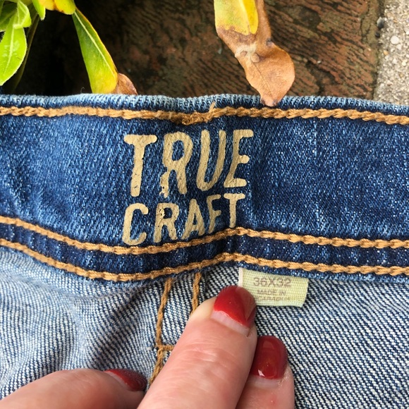 True Craft medium wash straight leg jeans size 36 - Picture 2 of 5